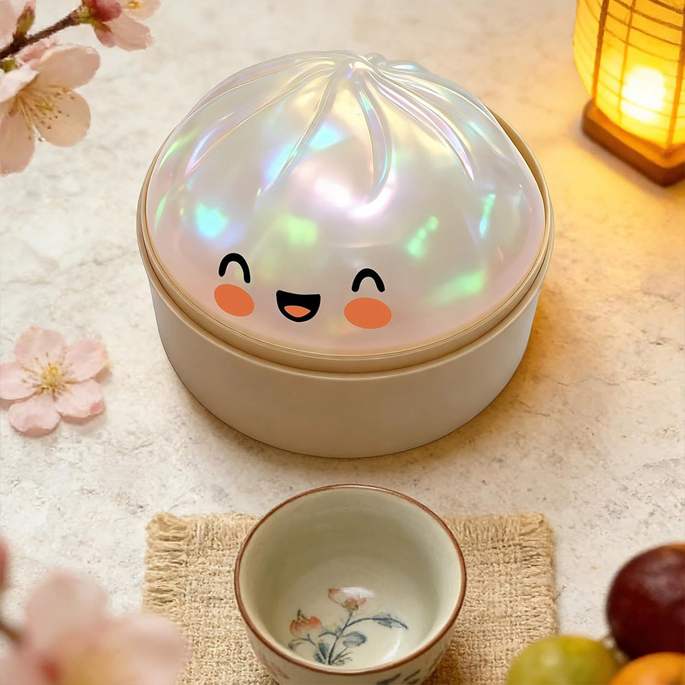 Cute Steamed Bun Squishy Slow Rebound Simulation Dumpling Bao Stress Relief Toy Portable Office Decor