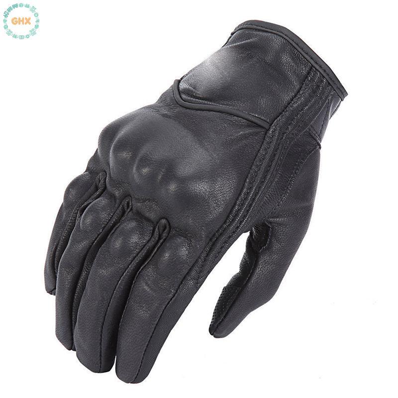 Mới Retro Da Thật Găng Tay Xe Máy Moto Găng Tay Chống Thấm Nước Motocross Găng Tay Tốt