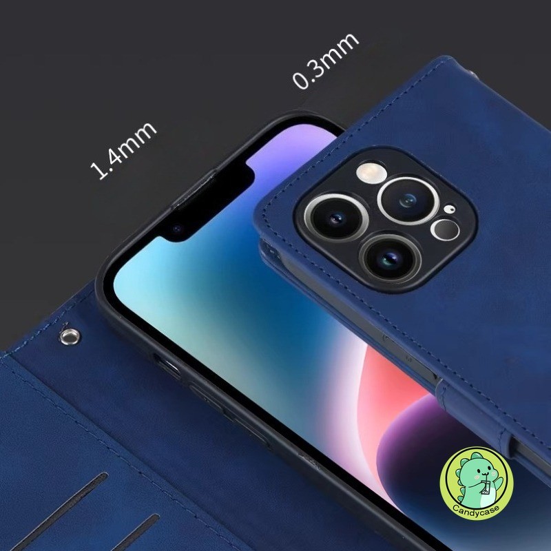 Ốp Điện Thoại Đựng Thẻ Lật Cho Vivo X300 X200 Pro Mini X200S X100 Ultra X100S X90 Pro Plus X90S X80 X60 Pro X50 Lite Ví Kinh Doanh Vỏ Da Sang Trọng Mềm Mại Đơn Giản Dễ Thương