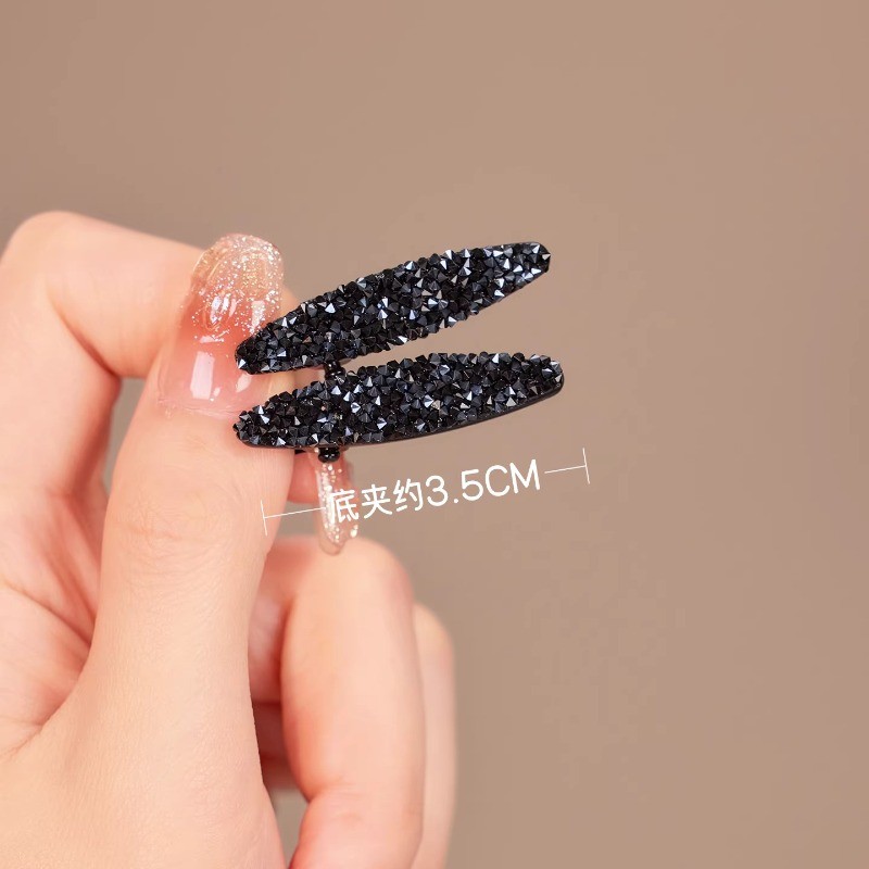 MAUROPOLI Phiên Bản Hàn Quốc Đầu Trước Nhỏ Gãy Tóc Mini Kim Cương Giả Bên Kẹp Mỏ Vịt Kẹp Phong Cách Mới Cao Cấp Cảm Giác Nổ Kẹp Tóc