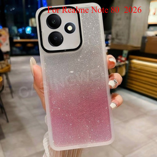 Ốp Điện Thoại Cho Realme Note 80 70 60 70T 4G 5G 2026 Vỏ Silicon Lấp Lánh Trong Suốt Bảo Vệ Ống Kính Máy Ảnh Ốp Lưng Chống Sốc