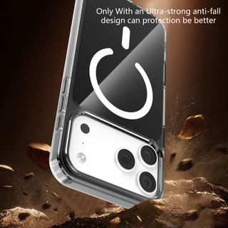 Dành cho Iphone 17 Pro Max / 17 Air / 16 Plus / 15 Pro / 14 / 13 / 12 Ốp điện thoại cứng pha lê Mặt sau từ tính Chống rơi Vỏ mỏng chống sốc