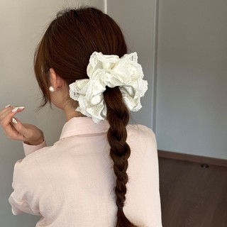 Dây buộc tóc Hululu ren satin cao cấp hai lớp, tạo kiểu tóc bóng đẹp, nữ tính