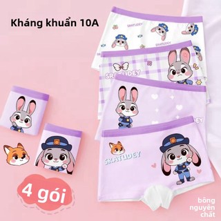 Quần lót đùi cho bé gái - quần boxer cotton mềm mại in thỏ dễ thương thoáng khí mặc hằng ngày