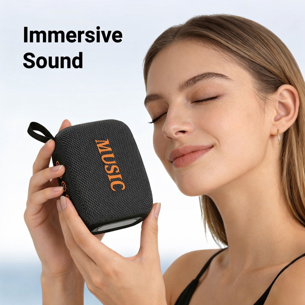Loa Bluetooth không dây, loa di động chống nước IPX5 có đèn, BT5.3, pin 1800mAh, phát nhạc 10 giờ, âm thanh mạnh mẽ, phù hợp cho ngoài trời/trong nhà/du lịch