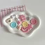Set Charm Gấu Dâu và Ngôi Sao xanh Pastel Cute Kawaii Mini – Charm Nút Áo Tim Ngôi Sao Màu Sắc Trang Trí Dép