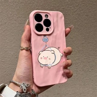 Dành Cho IPhone 17 16 15 14 13 12 11 Pro Max X XR XS Max 7 8 Plus Dễ thương nhỏ béo lợn xếp li vỏ mềm