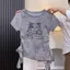 Áo Thun Nữ Mèo In Vai Ngắn TaySlim-Fit Mùa Hè 2026