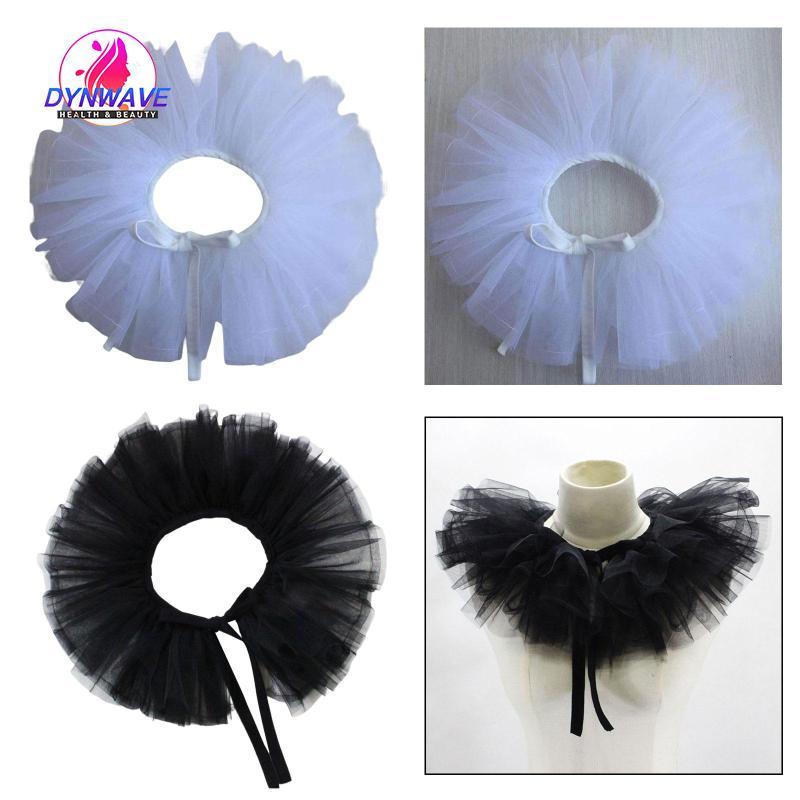Gothic Tulle Ruffle Cổ Trang Phục Phụ Kiện Khăn Choàng Trang Trí Ve Áo Có Thể Tháo Rời