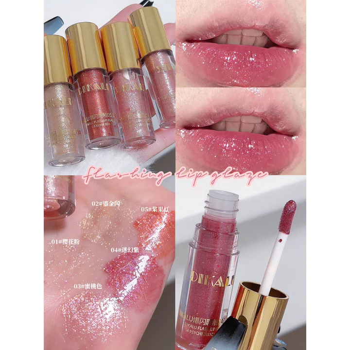 Nhấp Nháy Môi Bóng Gương Son Bóng Mịn Nhấp Nháy Trong Suốt Nước Bóng Son Bóng Màu Khỏa Thân Độ bão hòa thấp Dudu Lip Pure Desire Làm Trắng Son Môi