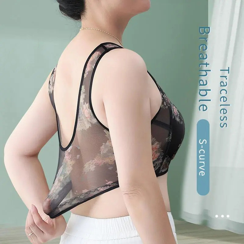 Áo Ngực Nữ Việt Nam dành cho người trung niên với kích cỡ lớn, màu khoá thân, chất liệu ren tinh tế và không có vòng kim loại.
