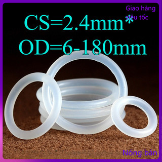 Vòng đệm chữ O CS2.4mm * OD6-180mm Vòng đệm silicon trắng vòng chữ O cấp thực phẩm Vòng cao su chống thấm nước Vòng đệm đàn hồi [JYD-ZZ-Z]