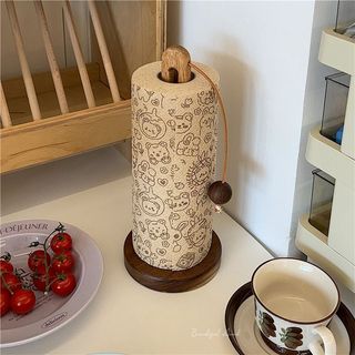 Giá Treo Khăn Nhà Bếp Bằng Gỗ Dọc Dùng Một Lần Rag Rack Acacia Gỗ Khăn Nhà Bếp Cuộn Giá Để Đồ