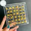 PUSKY 36 / 64 / 100 Lưới Hộp Bảo Quản Đậu Vàng Nhỏ Acrylic Chuyển Vàng Mặt Dây Chuyền Bộ Sưu Tập Hộp Chống Oxy Hóa Hộp Trưng Bày Vỏ Biển Từ Tính VN