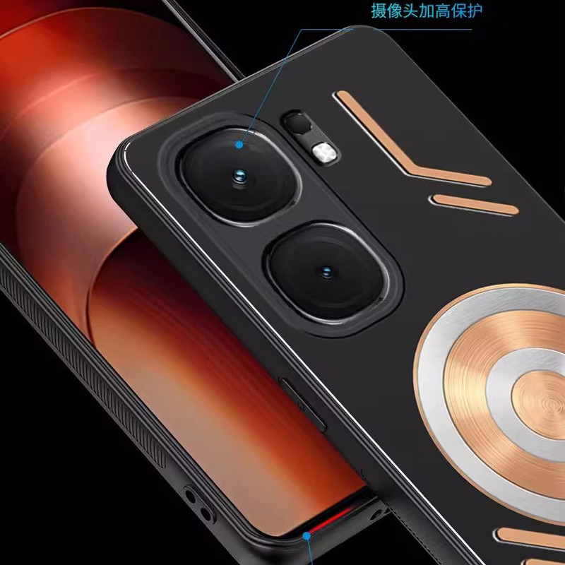 Ốp Tản Nhiệt Kim Loại Cho VIVO IQOO Neo 10 9 9S Pro Plus Pro + 5G Vỏ Chống Sốc Đồng Đỏ Graphene Tản Nhiệt Silicon Làm Mát Từ Tính Vỏ Điện Thoại