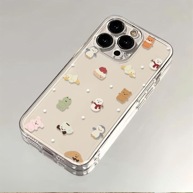 Thạch Mèo Chim Cánh Cụt Trái Cây Bánh Mì Vỏ Điện Thoại Cho OPPO Reno 15F 13F 14F 12 13 14 15 Pro Plus Mềm Trong Suốt Chống Sốc TPU Trong Suốt Xu Hướng Thời Trang Thương Hiệu Vỏ Silicon Hoạt Hình
