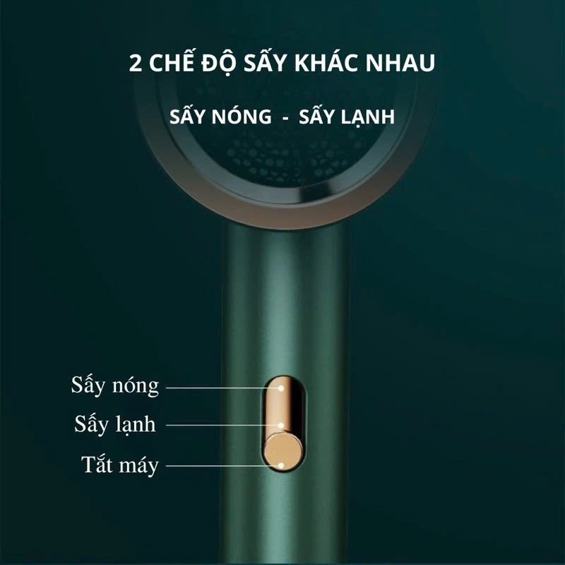 Máy Sấy Tóc Mini Công Suất Lớn Tạo Kiểu Với 2 Chiều Nóng Lạnh