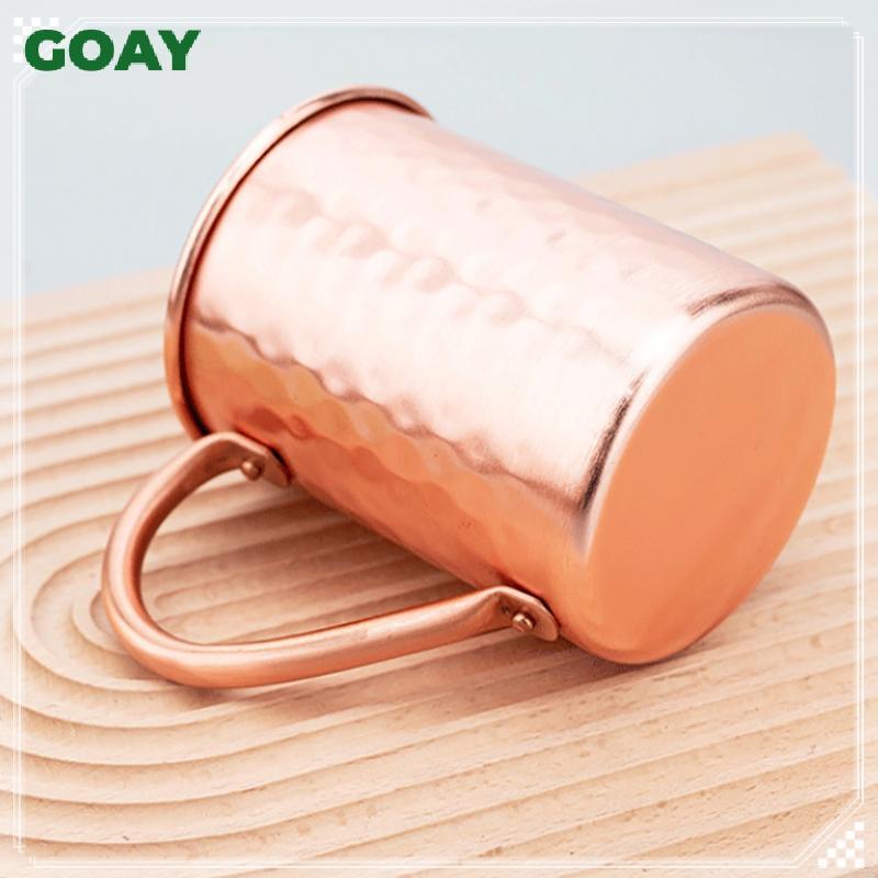 GOAY 500ml 100% Đồng Moscow Mule Mug Cotail Cup Búa Coppery Bia Cốc Cà Phê Cốc Sữa Thanh Cốc Drinkware Thép không gỉ bền VN