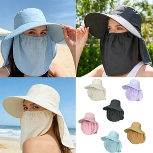 PCF * Chống Nắng Lưới Người Cá Mũ Đi Bộ Đường Dài Ngoài Trời Mũ Đi Biển Vành Lớn Mũ Chống Nắng Nam Nữ Mũ Câu Cá Thoáng Khí