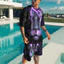 2026 Bộ áo thun và quần Short ngắn tay in 3D Unisex Hawaii Beach mới