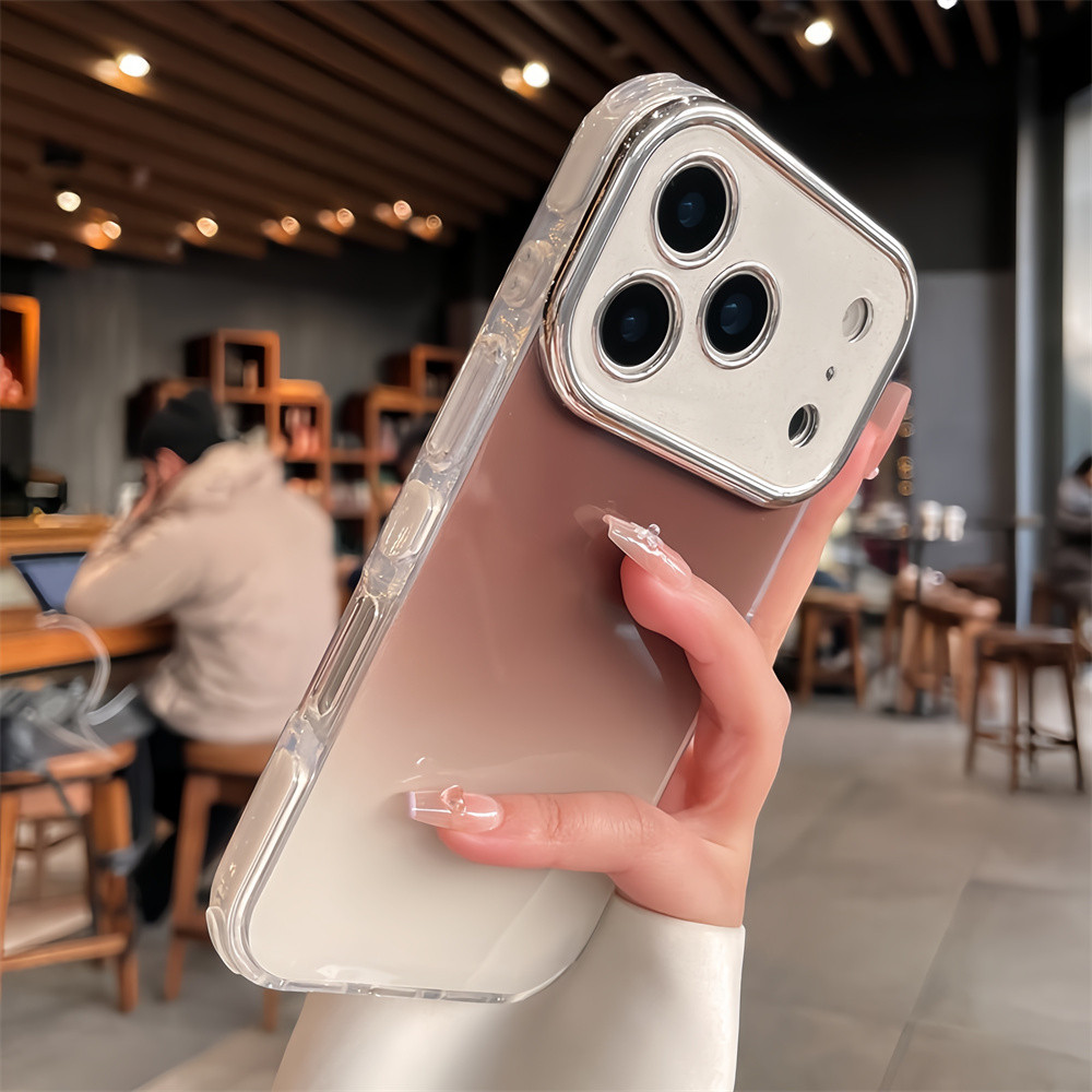 Ốp điện thoại lấp lánh gradient màu cho IPhone 17 Pro Max 13 14 15 16 pro max Vỏ bảo vệ điện thoại màu chống rơi Vỏ silicon mềm Ốp lưng trong suốt