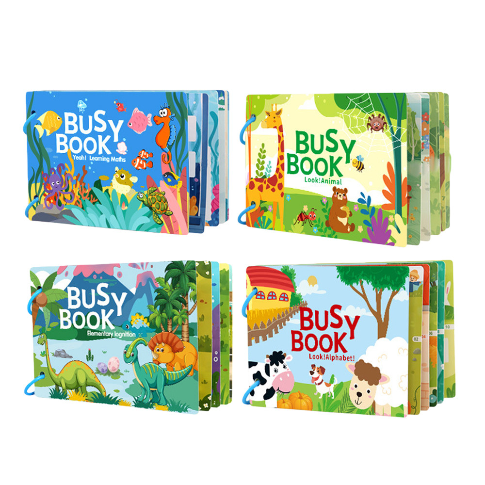 Sách tương tác Montessori cho trẻ từ 3 tuổi trở lên, sách giáo dục cho trẻ nhỏ, sách tĩnh lặng, sách hoạt động