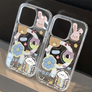 Món ghép đồ vật dễ thương phù hợp với 16vỏ điện thoại iPhone17Air vỏ hút từ14/13/11Pro