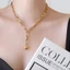 Vòng cổ nữ dài bóng vàng mạ vàng 18K thời trang và tối giản