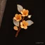Mẫu mới handmade trâm cài áo từ lụa nhung hoa, phong cách cổ điển, phù hợp làm corsage độc đáo