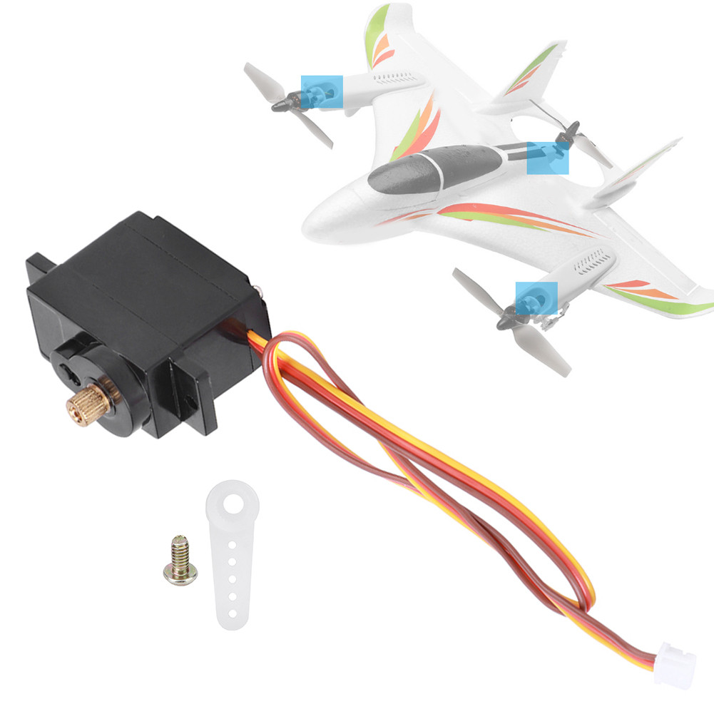 Houglamn servo kim loại màu đen bền bỉ cho WLtoys XK X450 Dễ dàng lắp đặt Máy bay không người lái RC phù hợp và máy bay cánh cố định