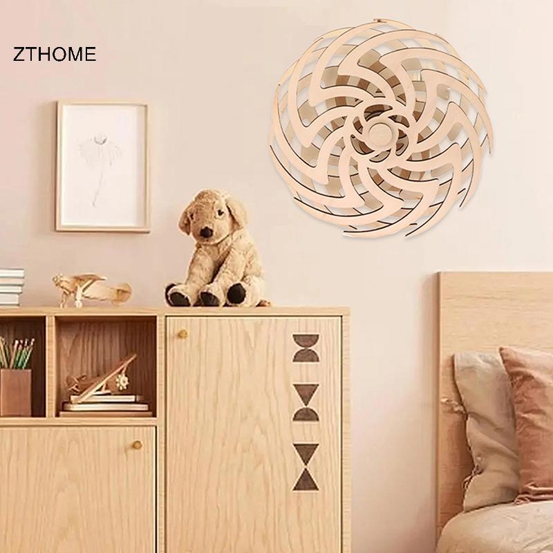 ZTHOME Handmade Retro Điêu Khắc Di Chuyển Nghệ Thuật Treo Tường Gỗ Cối Xay Gió Đảo Chiều Tượng Cho Phòng Khách Trang Trí Nhà Thủ Công HOT