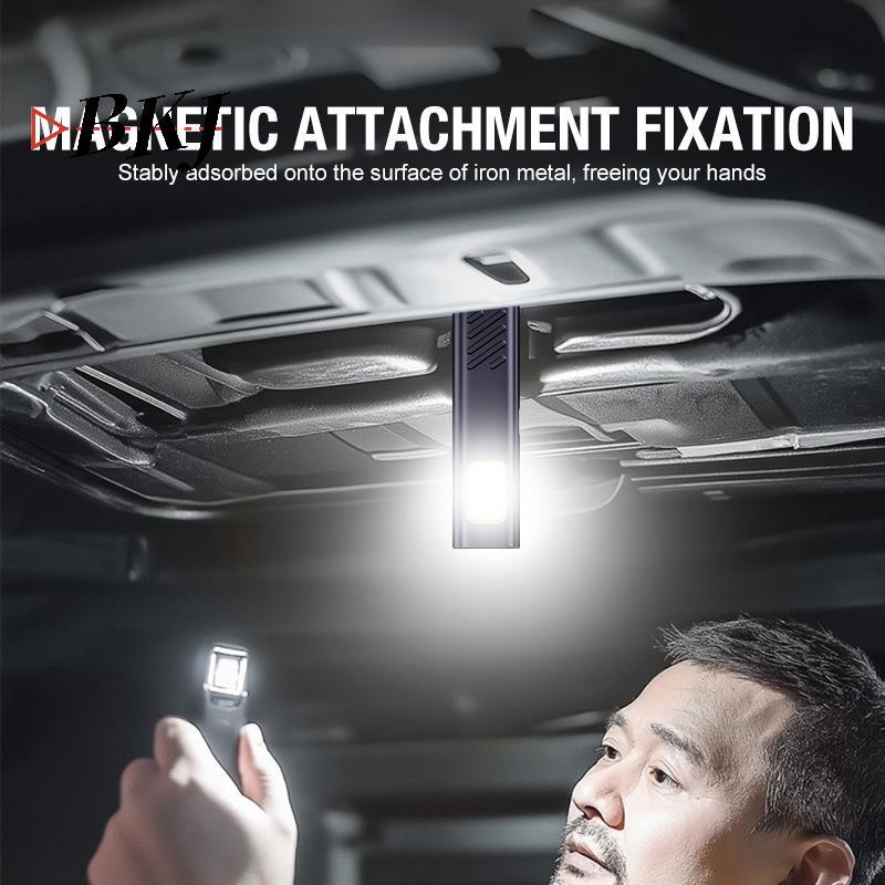 [KJ] Đèn pin LED USB từ tính di động cho EDC khẩn cấp ngoài trời [Mới]