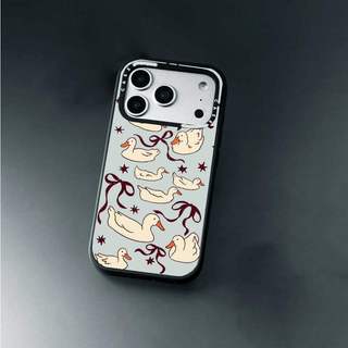 CASECASE X Bowtie Vịt Ốp Lưng Máy Ảnh Trắng Vòng Phiên Bản Mờ Đen Cứng Hút Từ Tính Tác Động Dành Cho Apple IPhone 13 14 15 16 17 Pro Max Air Plus Có Hộp