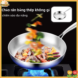 Chảo Inox 316L 7 Lớp Nguyên Khối, Chống Dính Tự Nhiên Không Lớp Phủ, Dùng Mọi Bếp, Dễ Vệ Sinh