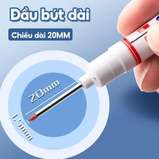 Bút đánh dấu lỗ sâu đầu ngòi dài 20mm chuyên dụng, đánh dấu gạch rãnh sâu, mực đen đỏ xanh dương sắc nét cho thợ mộc