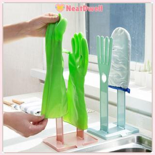 Giá đỡ máy sấy, giá treo găng tay nhựa xanh/hồng, giá phơi tái sử dụng đa chức năng, móc treo nhà bếp