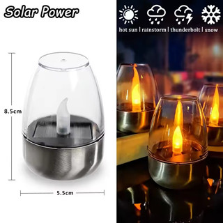 Đèn nến LED năng lượng mặt trời - Không cháy có thể sạc lại chống nước cho trang trí tiệc cưới trong vườn