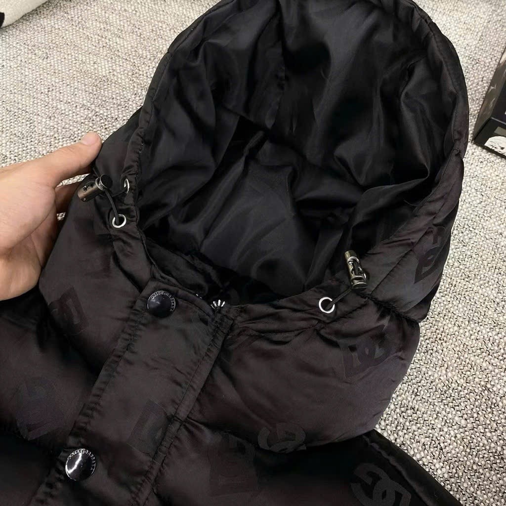 Áo Phao Dê Gà In Kín Tay Len KCloset Phao Béo Trần Bông Dày Dặn Ấm Áp NA64