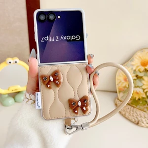 Dành cho Samsung Galaxy Z Flip 7 7FE 6 5 Phong cách thời trang Có dây đeo bảo vệ. Dành cho Ốp điện thoại chống sốc mạ điện sang trọng Galaxy Z Flip7.