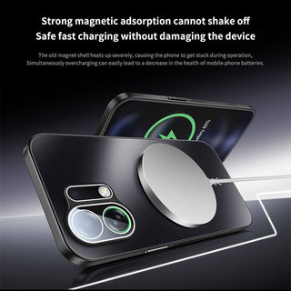 Ốp 5G cho Oppo K13 Turbo Pro K13TurboPro PLE110 PLM110, Giá đỡ xe sạc không dây Lightning hấp thụ từ tính, Kính ống kính tản nhiệt, Vỏ cứng silicon