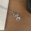 Vòng cổ Vivienne đá quý kim cương ba chiều sao thổ, thiết kế niche lớp xương đòn