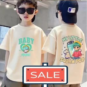 Áo Thun Thiết Kế Bé Trai Màu Sắc Cực Ngầu In Bông, Hút Thoáng Thấm Hút Hợp Xu Cho 90-150 Tay Lỡ
