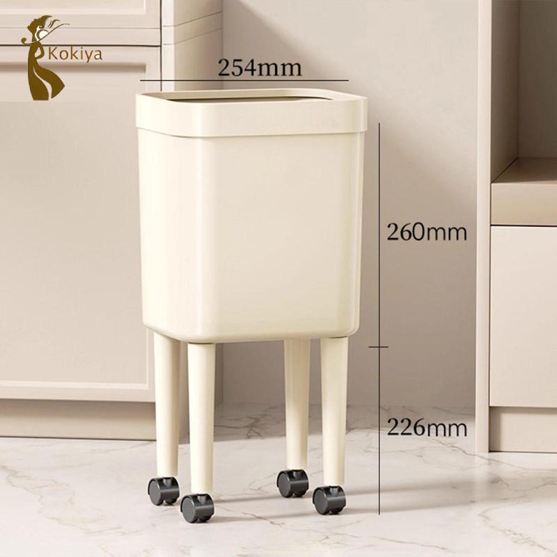 Thùng rác gia đình có bánh xe Thùng rác dung tích lớn chắc chắn cho phòng khách và phòng tắm trong nhà