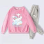 Kuromi Kids Áo Hoodie và quần thường ngày Bộ hai mảnh phong cách hoạt hình cho bé gái Trang phục hàng ngày cho trường học