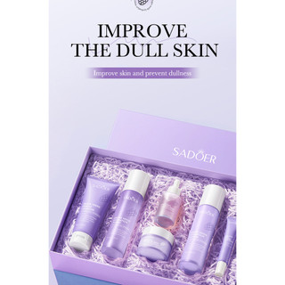 Bộ Dưỡng Da Hạt Nho SADOER 6 Món Niacinamide Dưỡng Ẩm Bảo Vệ Da Chăm Sóc Mặt Hàng Ngày