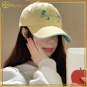 Mũ bóng chày nữ cotton thêu hoa ngọt ngào, phong cách Hàn Quốc hip hop