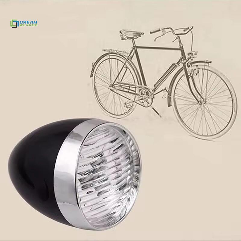 Đèn pha cổ điển cho xe đạp - Vỏ ABS, 3 đèn LED - Thích hợp đi đêm