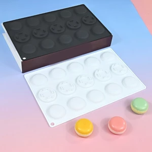 Yoo Nonstick 15 Well Khuôn Silicon Thích Hợp Để Làm Xà Phòng Macarons Dễ Dàng Vệ Sinh