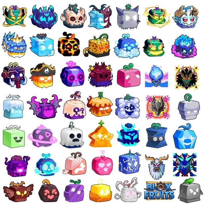 móc khóa game blox fruit ảnh dán game blox fruit có các mẫu lựa chọn