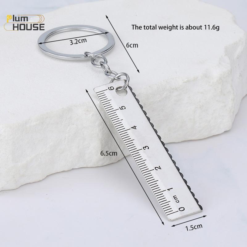 Thước Mini Inox PlumHOUSE Có Móc Khóa - Dụng Cụ Đo Đồ Dùng Văn Phòng Và Học Tập (Thước Đo Chống Mất) VN